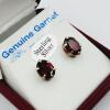 Sterling Silver Natural Garnet (1.12ct) Earrings, W/A $600.00. Garnet is the birthstone for January. - 2