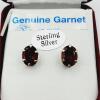 Sterling Silver Natural Garnet (1.12ct) Earrings, W/A $600.00. Garnet is the birthstone for January. - 3