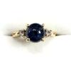 Gold Plated Sterling Silver Natural Sapphire (1.35ct) with White Topaz (0.07ct) Ring, Size 7.75, W/A $540.00. Sapphire is the birthstone for September. - 3