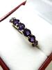 Gold Plated Sterling Silver Natural Amethyst (1.41ct) Ring, Size 8, W/A $550.00. Amethyst is the birthstone for February. - 3