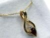 Gold Plated Sterling Silver Natural Garnet (0.48ct) Pendant with Gold Plated Sterling Silver Chain, W/A $490.00. - 2
