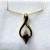 Gold Plated Sterling Silver Natural Garnet (0.48ct) Pendant with Gold Plated Sterling Silver Chain, W/A $490.00. - 3