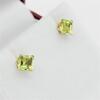 14KT Yellow Gold Natural Peridot (0.70ct) Stud Earrings, W/A $450.00. Peridot is the birthstone for August. - 3