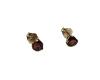 14KT Yellow Gold Natural Garnet (0.75ct) Heart Shape Earrings, W/A $500.00. - 2