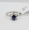 10KT White Gold Natural Blue Sapphire (0.31ct) Butterfly Shape Ring, Size 3.75, W/A $1500.00. Sapphire is the birthstone for September.