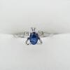 10KT White Gold Natural Blue Sapphire (0.31ct) Butterfly Shape Ring, Size 3.75, W/A $1500.00. Sapphire is the birthstone for September. - 3
