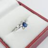 10KT White Gold Natural Blue Sapphire (0.31ct) Butterfly Shape Ring, Size 3.75, W/A $1500.00. Sapphire is the birthstone for September. - 4