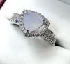 Sterling Silver Natural Moonstone (0.76ct) with CZ Ring, Size 9, Retail $650.00. - 2