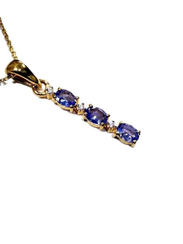Gold Plated Sterling Silver Natural Tanzanite (0.54ct) Pendant with Gold Plated Sterling Silver Chain, W/A $490.00. Tanzanite is the birthstone for December.