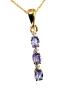 Gold Plated Sterling Silver Natural Tanzanite (0.54ct) Pendant with Gold Plated Sterling Silver Chain, W/A $490.00. Tanzanite is the birthstone for December. - 3