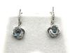 Sterling Silver Natural Blue Topaz (3.50ct) with CZ Dangling Earrings, W/A $650.00.