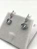 Sterling Silver Natural Blue Topaz (3.50ct) with CZ Dangling Earrings, W/A $650.00. - 2
