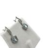 Sterling Silver Natural Blue Topaz (3.50ct) with CZ Dangling Earrings, W/A $650.00. - 3