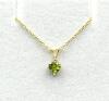 10KT Yellow Gold Natural Natural Peridot Heart Shape Pendant with Gold Plated Sterling Silver Chain, Retail $400.00. - 2