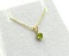 10KT Yellow Gold Natural Natural Peridot Heart Shape Pendant with Gold Plated Sterling Silver Chain, Retail $400.00. - 3