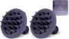 2 New Silicone Shampoo Brush & Scalp Exfoliator Scrubber Massager Hair Growth Head - Scalp Massager Tool Scrub Dandruff Brush (HARD)