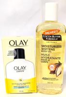 New OLAY Complete UVA/UVB 365 Daily Moisturizer With SPF15 & Palmer's Cocoa Butter Formula Moisturizing Softening Body Oil [EXP 10/2026]