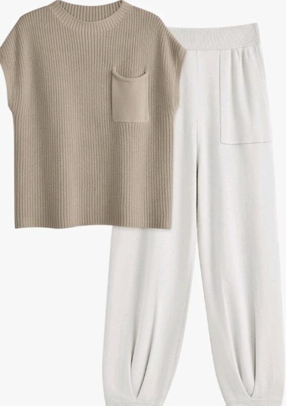 New sz XL Womens Two Piece Knit Lounge Wear