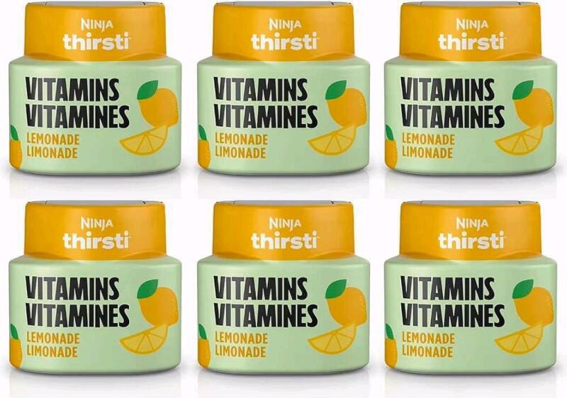 [EXP 03/2025] 6 New NINJA THIRSTI : VITAMINS Lemonade Flavoured Water Drops with Vitamins B3, B6, B12, Zero Sugar/Calories