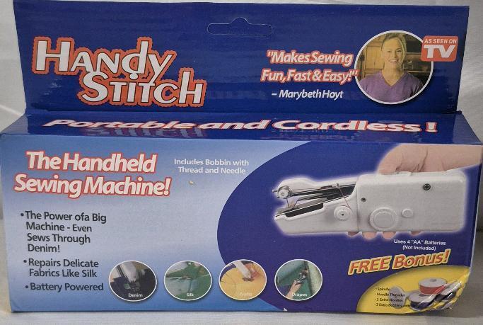 New Handy Stitch Handheld Sewing Machine As Seen On Tv - Portable Craft Sewing Machine Cordless Quick Stitch Tool for Fabric, Clothing, Kids Cloth, Home Travel Use