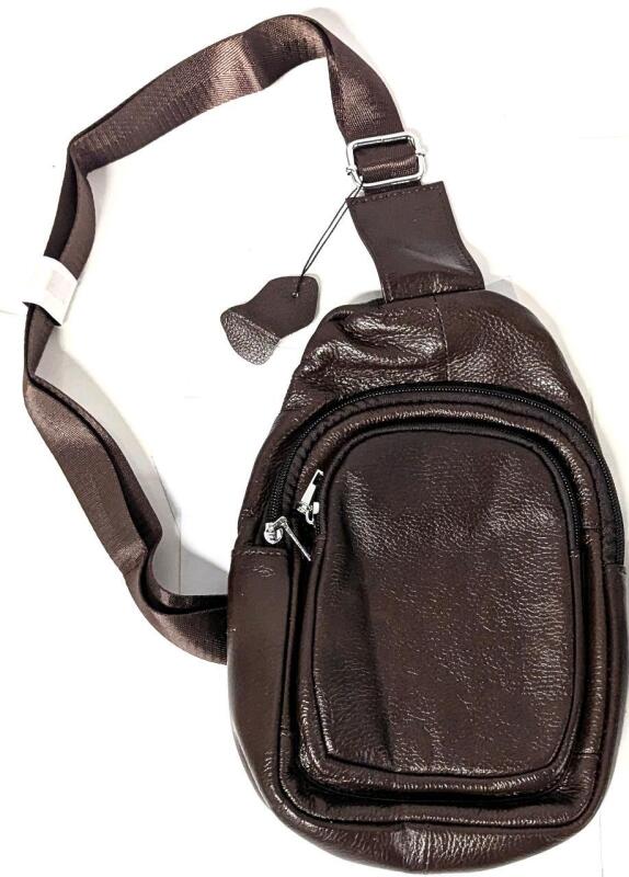 New Genuine Leather Sling Bag / Crossbody Purse / Chest Bag