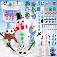 New Snowman Slime Kit with 500ML Clear Slime, Modeling Clay & Slime Charms, Christmas Crafts for Kids, Christmas Stocking Stuffers for Kids & Adults, Snowman Crafts Kit Christmas Party Favors