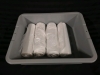 4 Rolls of Clear Large Recycling Bags + Dish Bin - 4