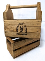 Small Wooden Alexander Keith's Fine Beers Caddy & Small Wood Alpine Lager Crate.