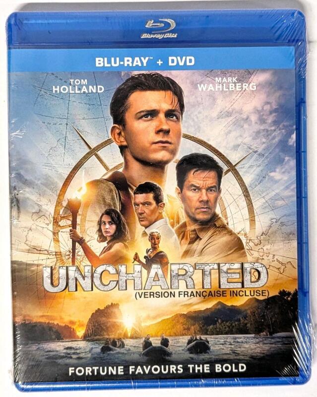 New Blu-Ray Plus DVD : UNCHARTED : FORTUNE FAVOURS THE BOLD