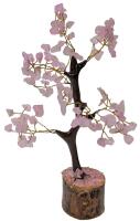 New Rose Quartz Gemstone Money Bonsai Fortune Tree Heart Chakra for Aura Balncing & Cleansing for Wealth and Luck Prosperity