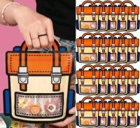 New Trendybag Orange and Purple Top-handle Party Goodie Bags, Grip n&rsquo; Seal with Stand-up Bottom Birthday Bags, 20 Pcs