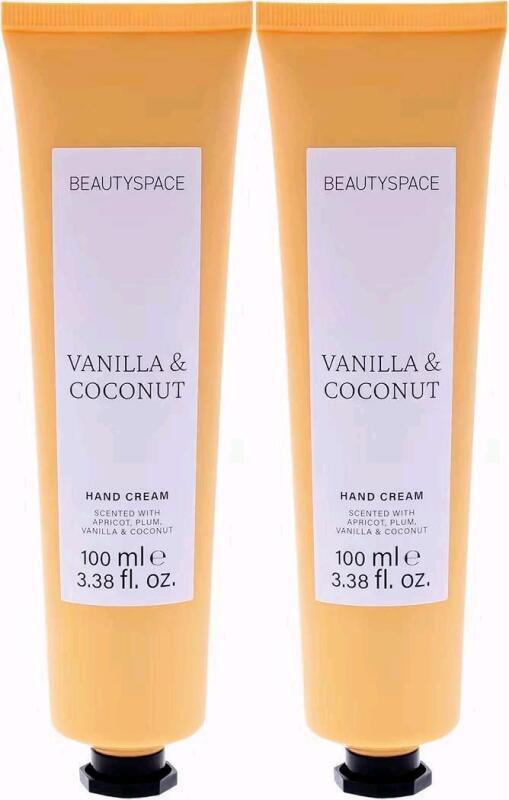 2 New SpaceNK BeautySpace Beauty Space Hand Cream - Vanilla and Coconut Cream Unisex 3.38 oz