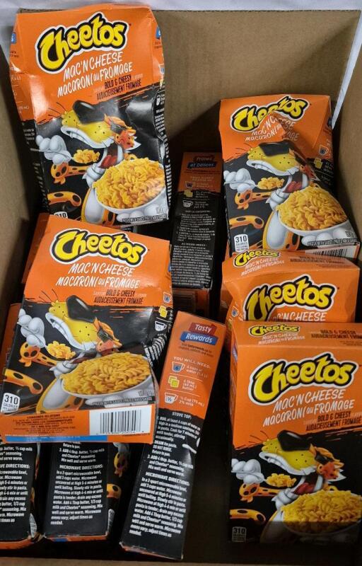[BB 2025 Mar 06] 13 New Boxes Cheetos Mac 'N Cheese - Damage to Boxes but Product Unaffected