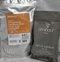[BB 2025/11] New Lifeboost Decaf Medium Coffee Beans & Davids Tea Organic Cinnamon Rooibos Chai Loose Tea Leaves
