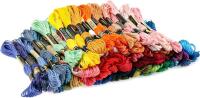 New 100 Pcs Multi Color Embroidery Thread, Soft Cotton Cross Stitch Threads, Embroidery Floss Thread for Art Crafts DIY Gift Bracelet Strings<br/>