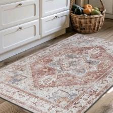 New BRICHOEE 2x3 Bricked Red Rug - Non-Slip Rubber Backing