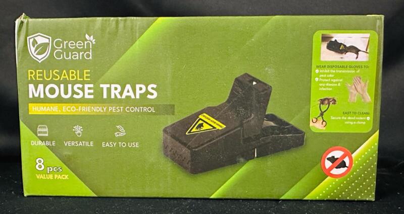 8 New Green Guard Reusable Mouse Traps