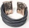 Vintage Israel Stamped 925 Sterling Silver & Leather Magnetic Closure Bracelet 1.75" Wide &times; 8" Long - 4