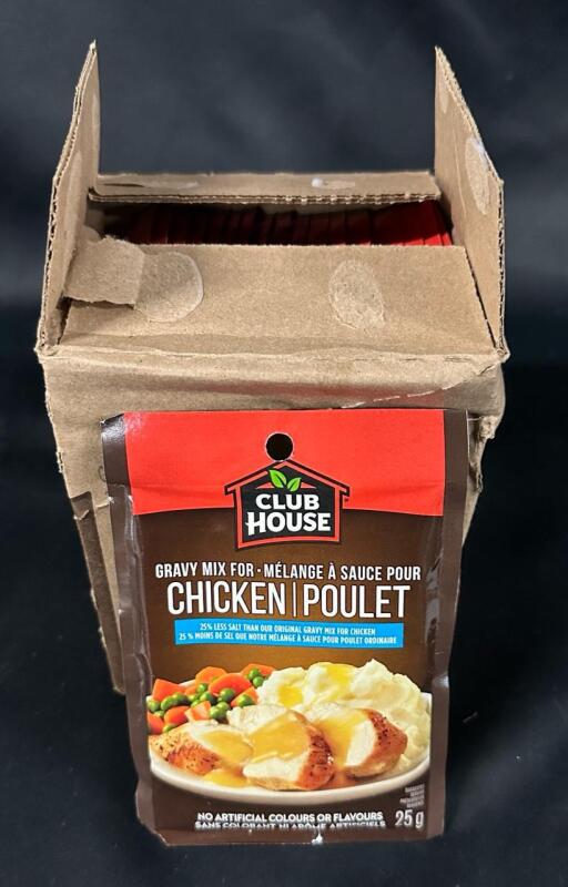[BB 2026 AUG 25] 18 Pouches of Club House Chicken Gravy Mix (25g Each) - 25% Less Salt
