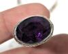 Lovely Vintage Stamped 925 Sterling Silver Presumed Crystal & Possible Amethyst Wand 17.5" Long Necklace - 3