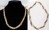 Gorgeous Vintage Presumed Pearl Jade Coral 17" Necklace With 14K Gold Clasp