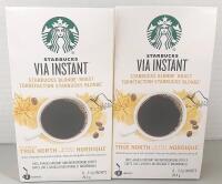 2 New Via Instant Starbucks Blonde Roast Coffee Mixes