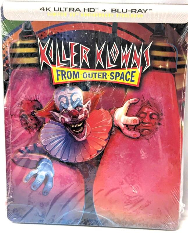 New 4K Ultra HD Plus Blu-ray KILLER KLOWNS FROM OUTER SPACE Limited Edition 35th Anniversary Steel Book Edition