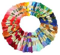 New - 100pcs. Multi Color Embroidery Thread, Soft Cotton Cross Stitch Threads, Embroidery Floss Thread .