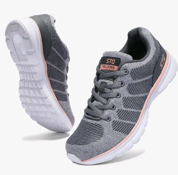 New sz 7.5 STQ Women's Arch Support Breathable Mesh Athletic Road Running Sneakers
