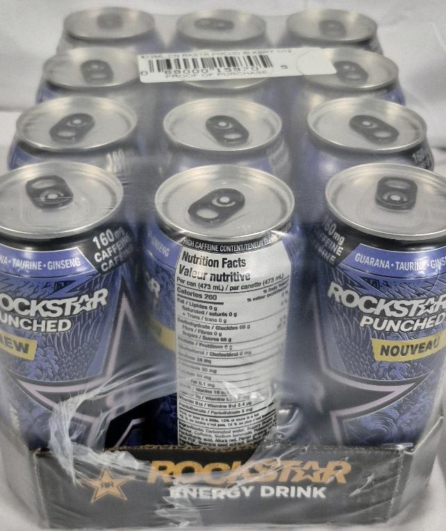 [BB 2024 JUN] 12 New ROCKSTAR ENERGY DRINK PUNCHED BLACKBERRY