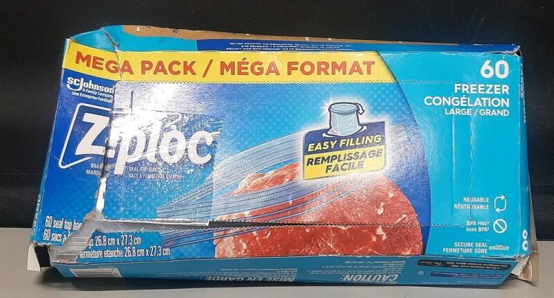 As New Ziploc Freezer Bags | Package Noticeable Tears, Does Not Impact Product
