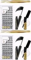 2 New B&Qaugen DIY Lash Extension Kit B05 Cluster B&Q Eyelash Individual Lashes Clusters with Mascara Brush Glue Remover Applicators for Eyelashes Extensions (Kit,B05) B05-D-8-16 MIX