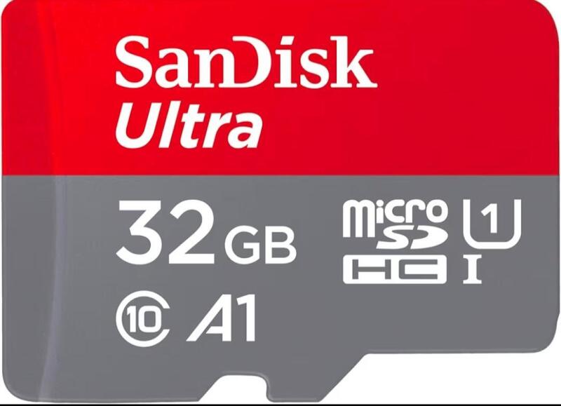 New SanDisk 32GB Ultra microSDHC UHS-I Memory Card (Card Only) - 120MB/s, C10, U1, Full HD, A1, Micro SD Card - SDSQUA4-032G-GN6MA
