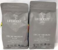 [ BB 11/2025 ] 2 New LIFEBOOST Decaf Medium Whole Bean South African Coffee